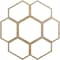 Ekena Millwork Florin Wood Fretwork Pierced Ceiling Medallion, Hickory, 36"OD x 15 3/8"ID x 1/4"T CMWP36X36X0250FOHI - alternate 1